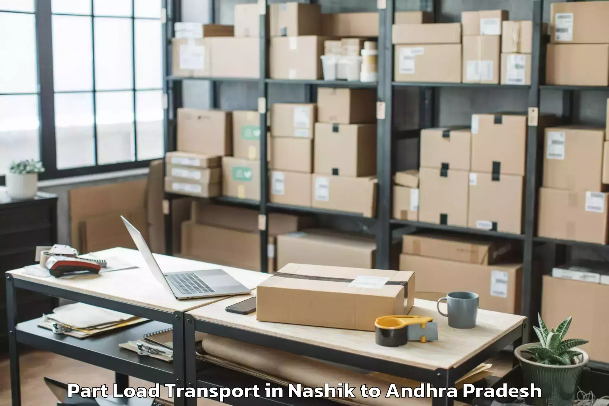 Easy Nashik to Peddvaduguru Part Load Transport Booking